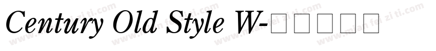 Century Old Style W字体转换